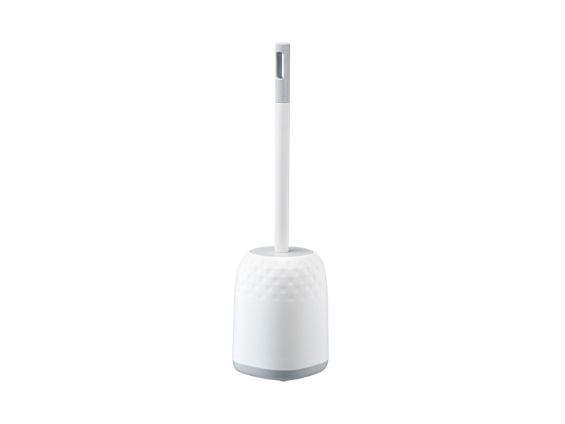 Check pattern white PP plastic toilet brush holder UPP-8008