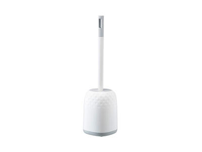 Check pattern white PP plastic toilet brush holder UPP-8008
