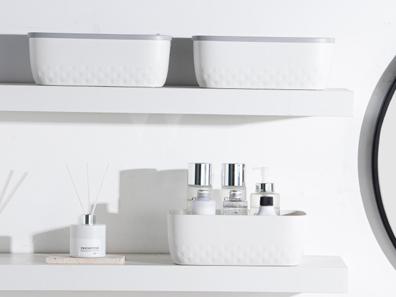 Checkered Pattern Storage Basket