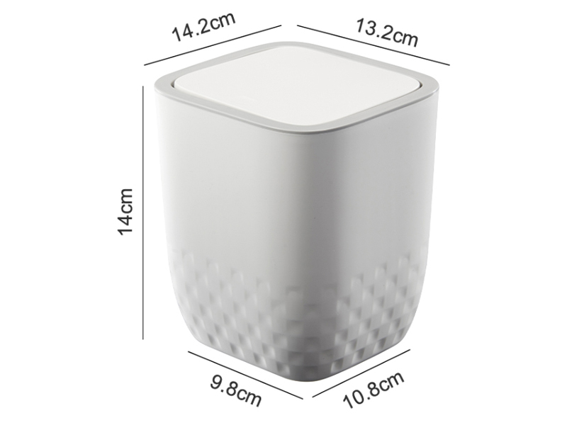 Checkered Desktop Trash Can