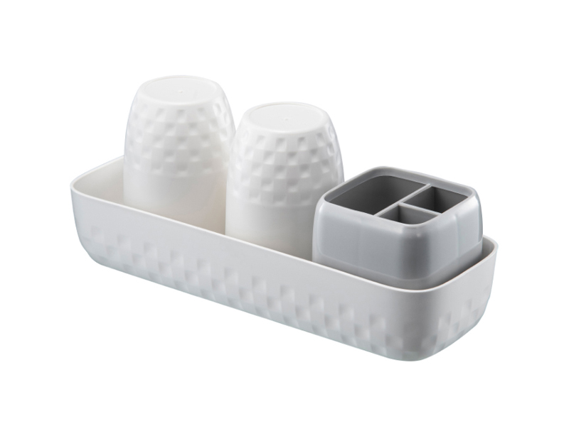 Checkered Desktop Mouthwash Cup Holder